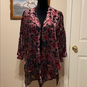 Floral Velvet Kimono